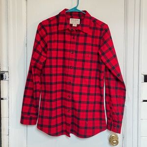 Filson Women's Alaskan Guide Shirt Size M Red Black Plaid